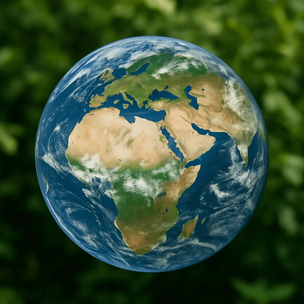 Supacare sustainability globe representation