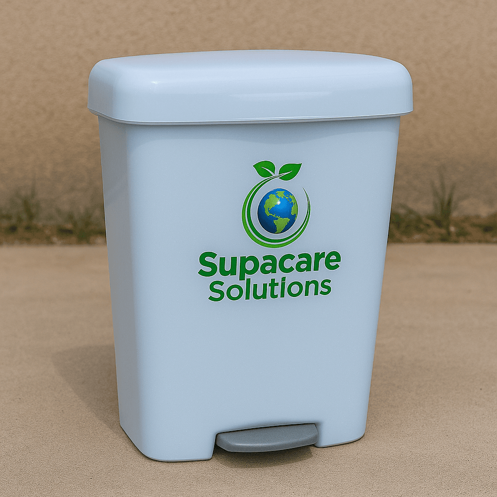 22L manual sanitary bin branded Supacare Solutions