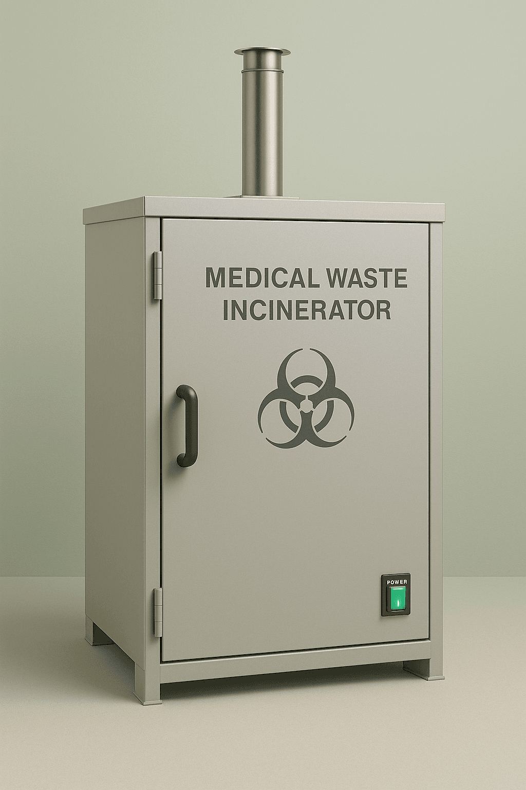 Compact medical waste incinerator unit