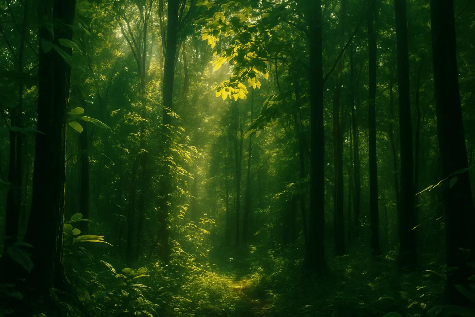 Forest background representing sustainability